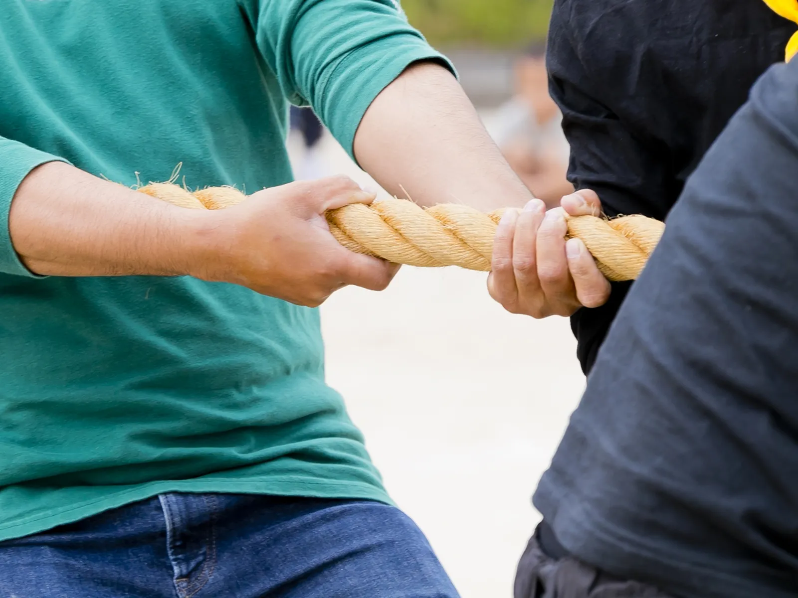 中日ビル 綱引き大会の様子